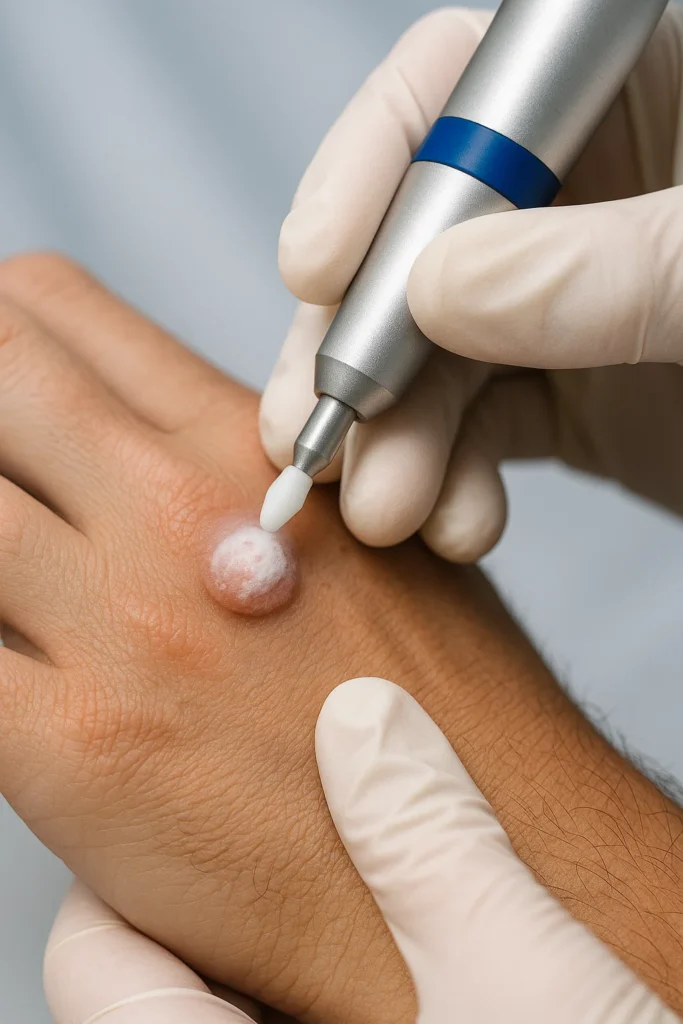 example of wart removal Accrington using cryopen