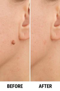 Skin tags removal Accrington before and after
