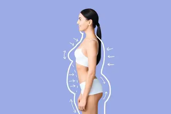 image of woman experiencing fat reduction treatment Accrington