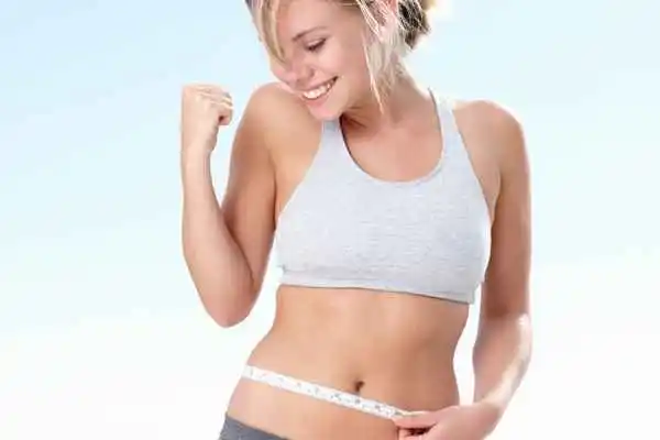 woman happy after fat reduction treatment Accrington