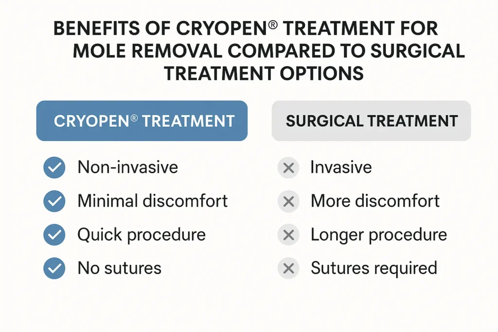 Benefits of facial mole removal Accrington - call our team today to book a consultation