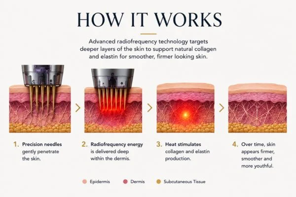 Diagram of how Collagen Lift Therapy Accrington works